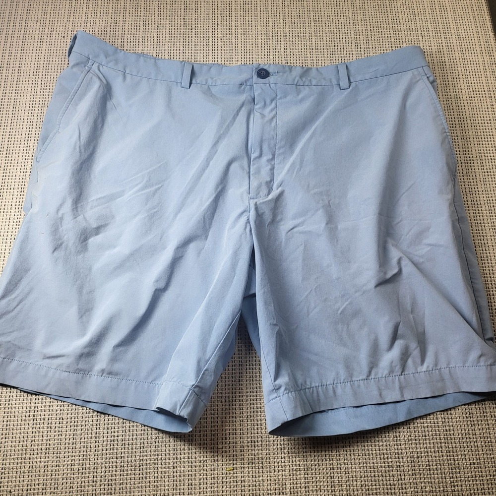 Vineyard Vines Shorts Men 46B Light Blue Performance Flat Front Golf 9 Inseam